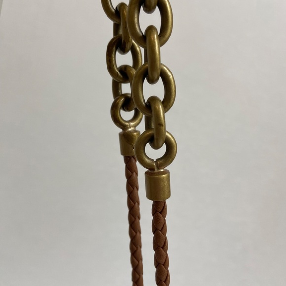 Bottega Veneta Caramel Leather & Taupe Canvas Hand to Crossbody Strap Bag w/ COA - Picture 12 of 16